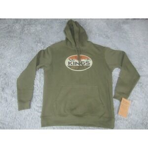 KINGS Hoodie Mens Large Green NWT Kangaroo Pockets Pullover Sweatshirt Hunting